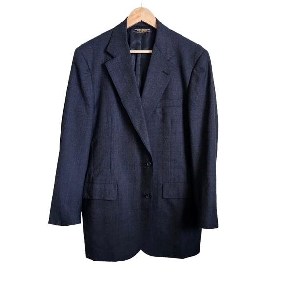 Brooks Brothers 100% Wool grey plaid unlined suit blazer jacket - Picture 1 of 11